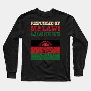 Flag of Malawi Long Sleeve T-Shirt